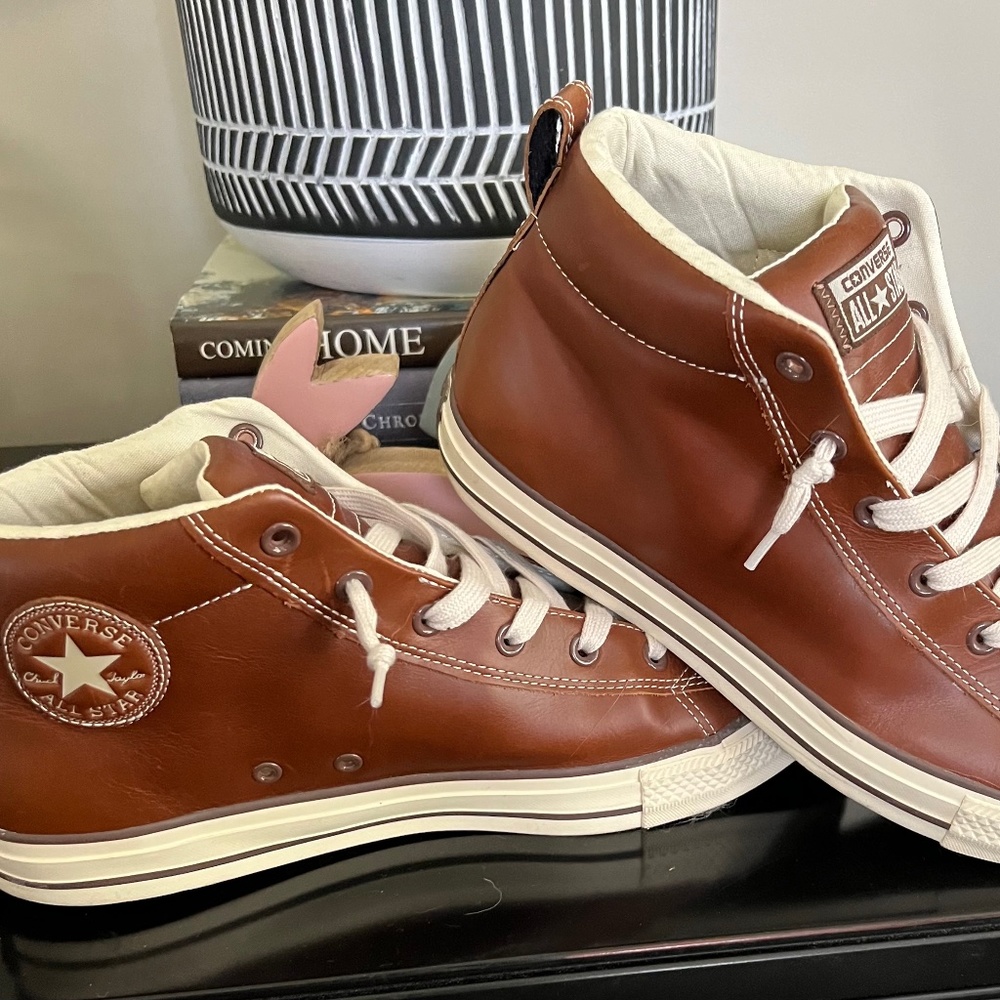 Super cute leather high tops